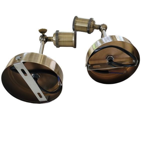 Set of 2 new gold brass track lights open box 8 inch long with adjustable end - Picture 3 of 4